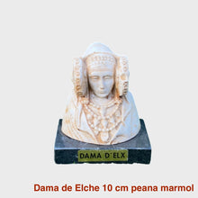 Cargar imagen en el visor de la galería, Figuras del busto de la Dama de Elche fabricadas en marmolina. Palma blanca y dátiles Serrano Valero. Www.palmasydatiles.com
